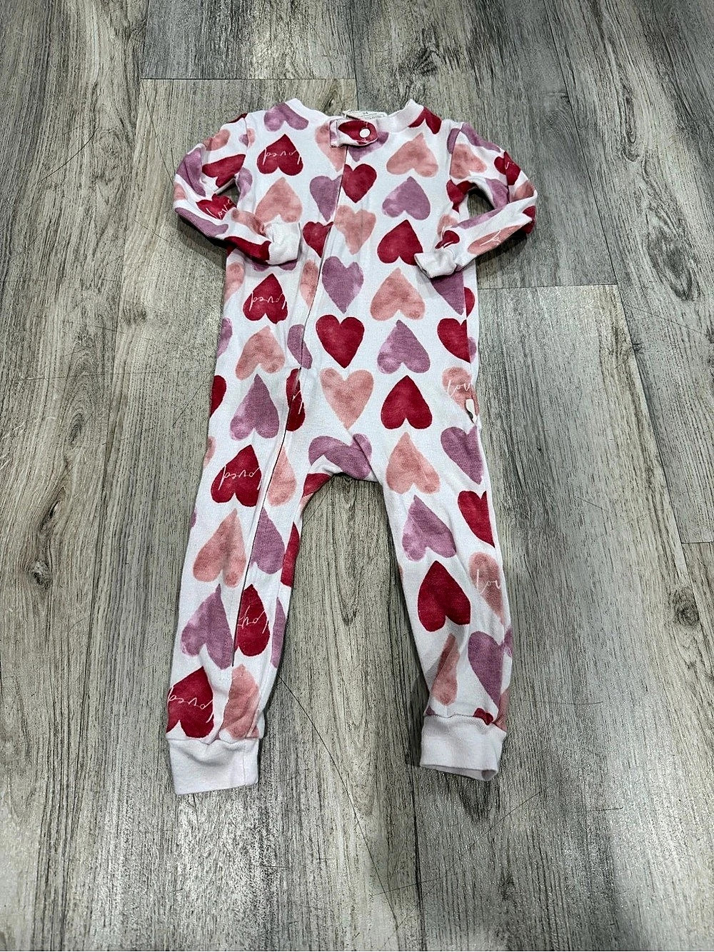 Rabbit + bear Heart Print One-Piece jumper